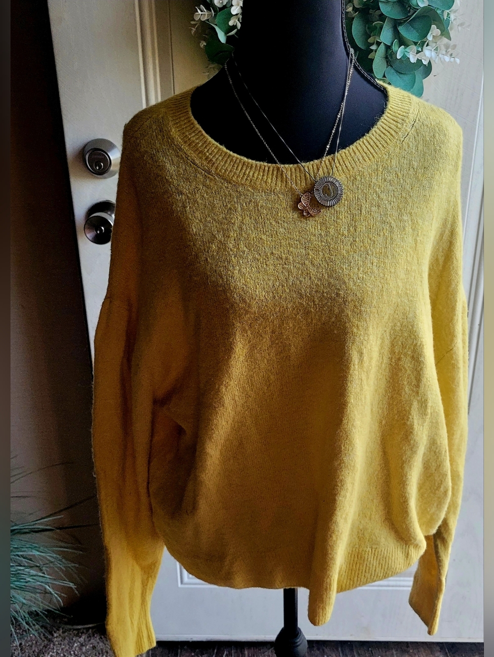 H & M Yellow Crewneck Sweater